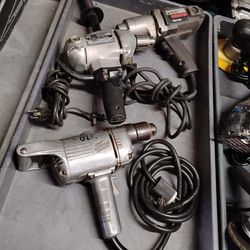 Sears Craftsman Heavy Duty Industrial 1/2" Drill Black & Decker 2670 Thor Silver Line