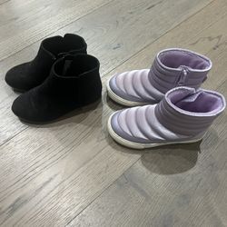Toddler Girls boots (booties) - size 9