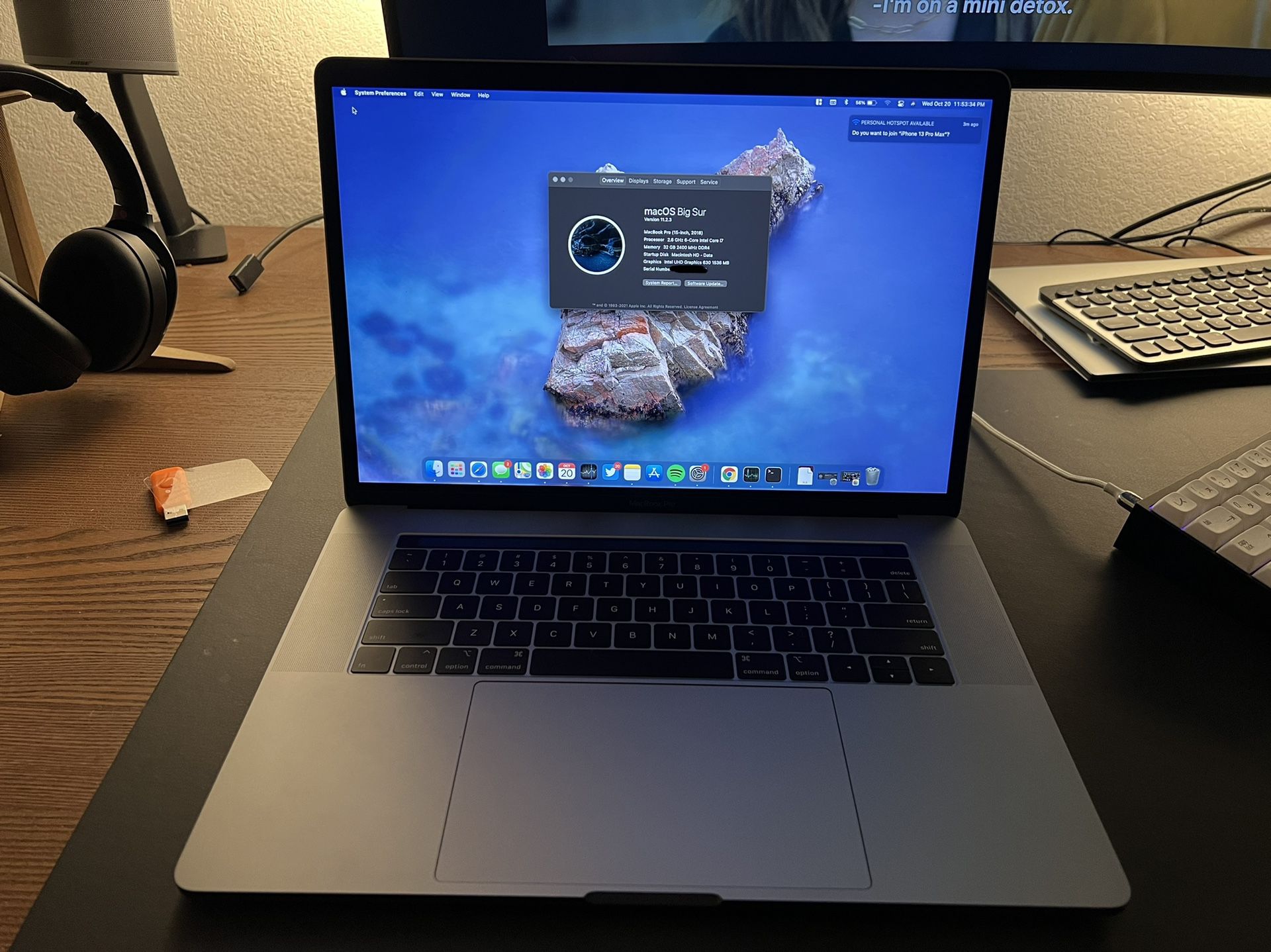 MacBook Pro 15 Inch 32gb Ram and 512gb Storage