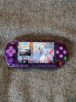PSP Custom Transparent Purple With Games