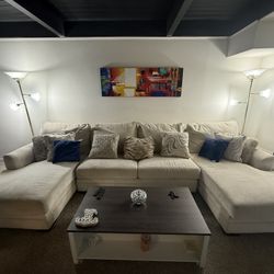 Sectional with Pillows 153”