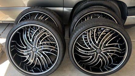 24 INCH WHEELS AND TIRES 5x115 & 5x120