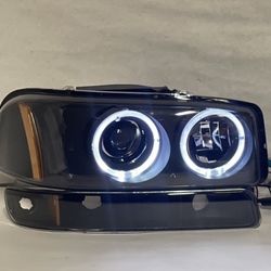 99 To 06 GMC Sierra Yukon LED Projector Headlights DRL Luces Micas Calaveras Faros Focos Luz Light