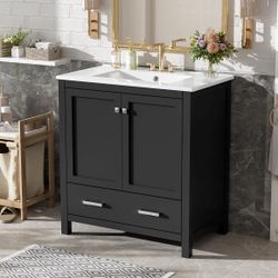 New 30" Bathroom Vanity with Sink, Bathroom Vanities 30 Inch with Top, 30 Vanity with Sink for sale