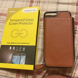 iPhone XR And 8plus CASE AND SCREEN PROTECTOR LIKE NEW 5 DAYS OLD
