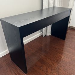 Northfield Hall Console Table 48" - Modern, Minimalist Narrow Sofa Display Accent for Contemporary Living Room, Entryway, or Hallway/Black