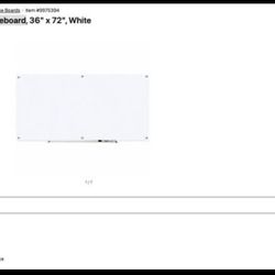 5 Available! 7' x 5' Glass Dry-Erase White Board