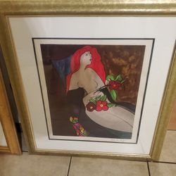 Linda Le Kinff Reclined Nude with Roses