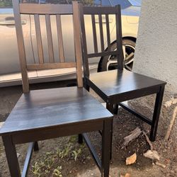 2 Wooden Chairs