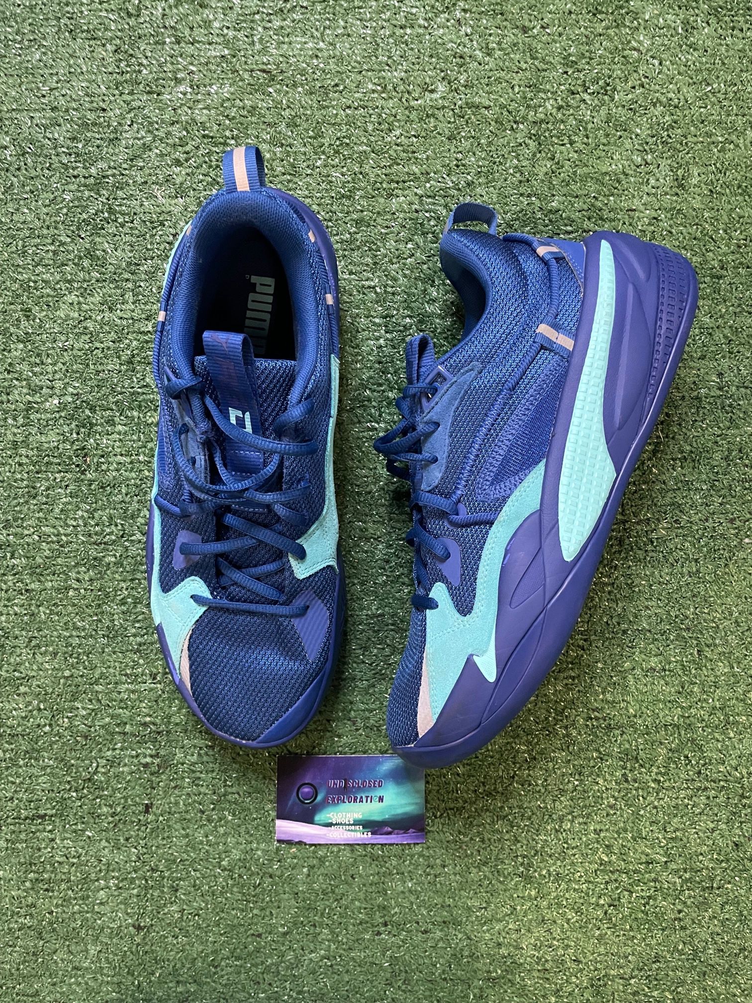 Puma J Cole X RS dreamer E line blue size 10.5men/12women