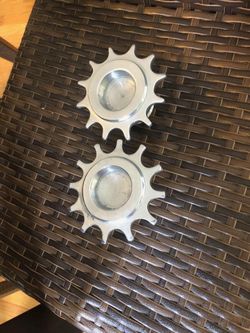 Silver celestial tea light or votive candle holders, 4x2