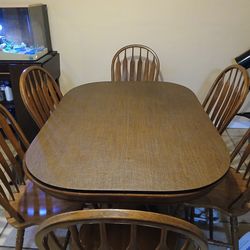 Solid oak wood, 6 chairs