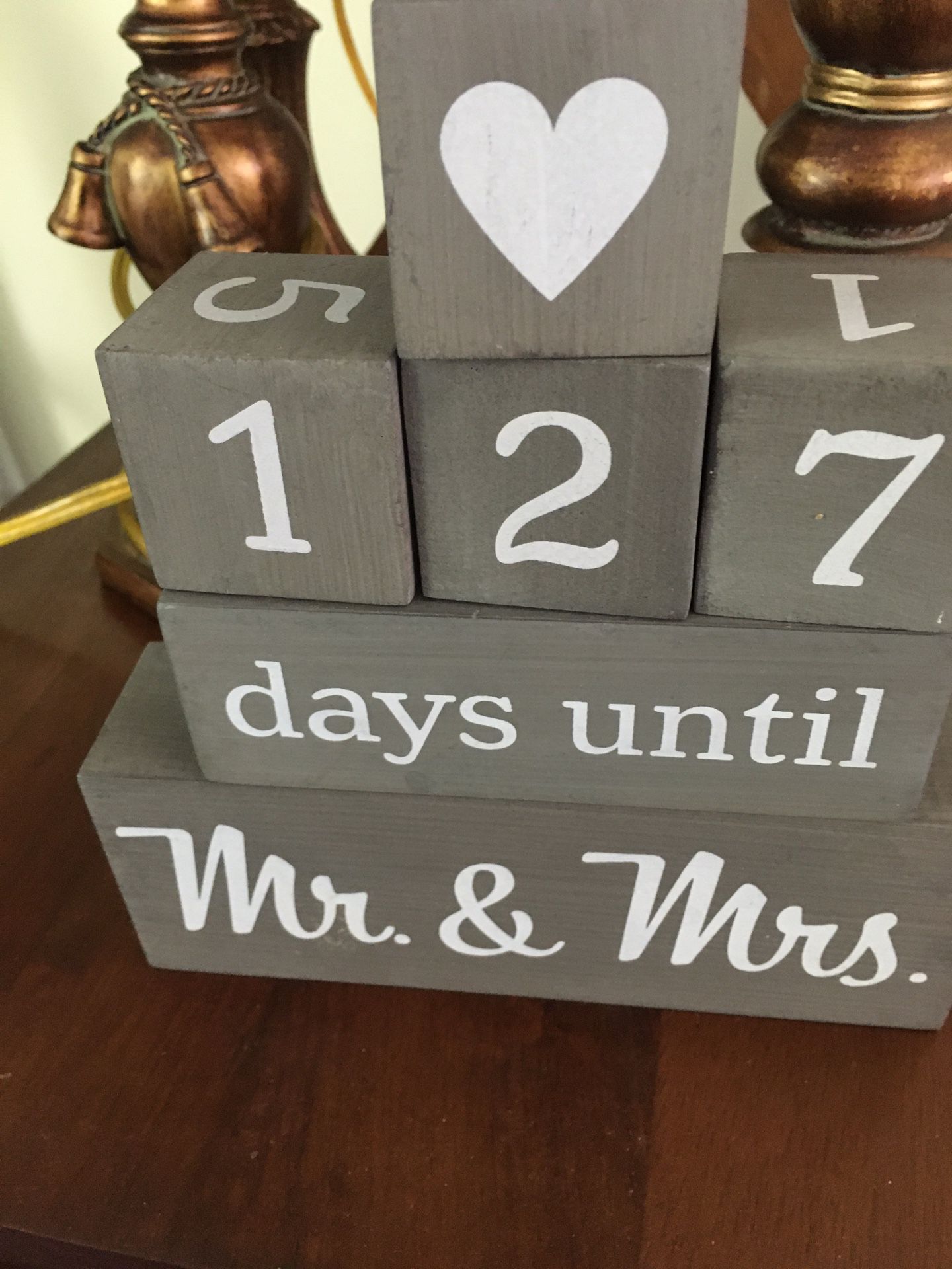 Wedding Countdown Blocks.  New 