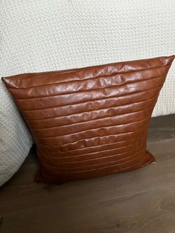 New - Faux Leather Decorative Pillows