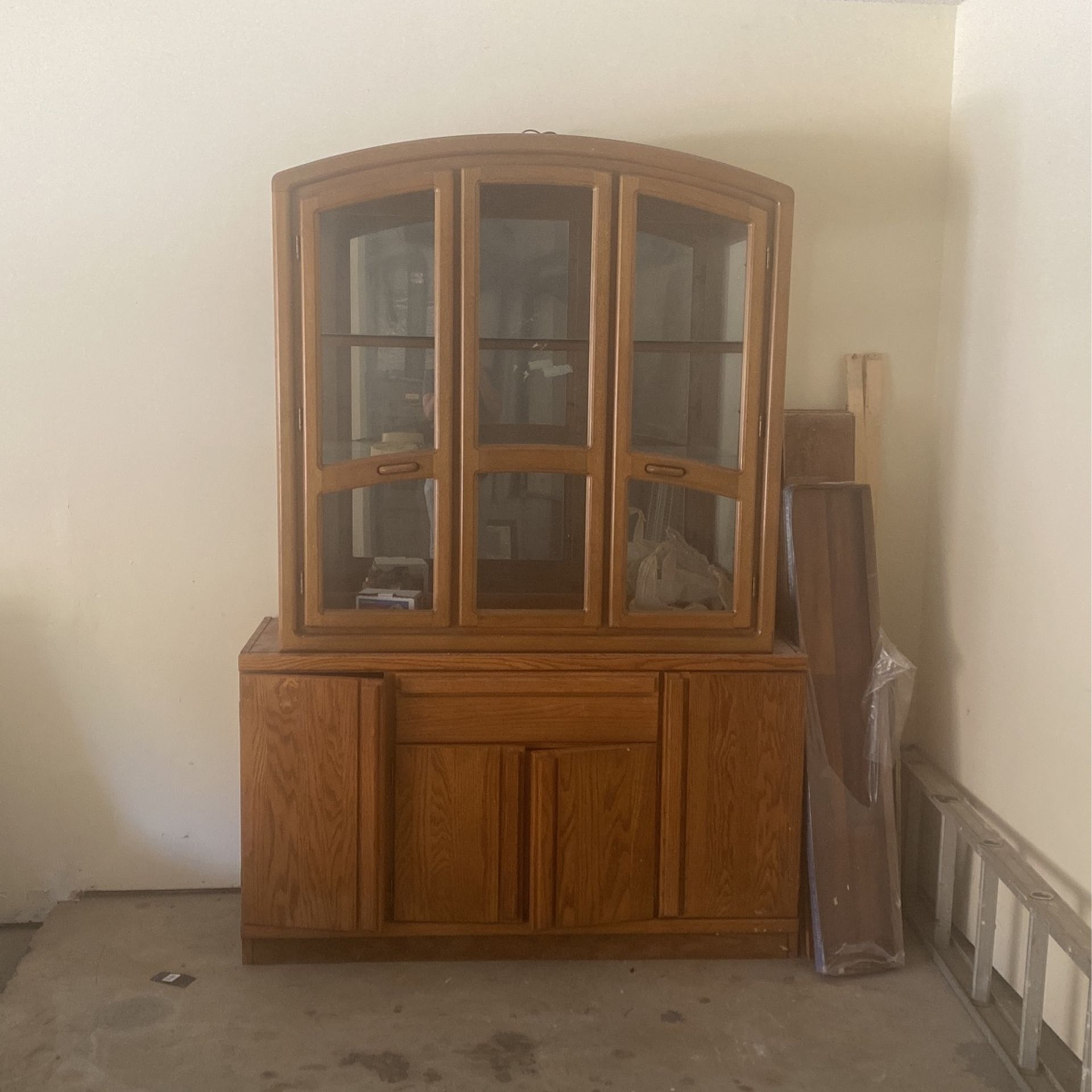 Wood And Glass China Cabinet For Sale 
