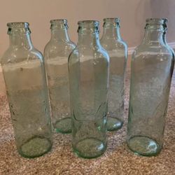 Set of 5 Vintage 1899 Coca Cola Glass Bottles