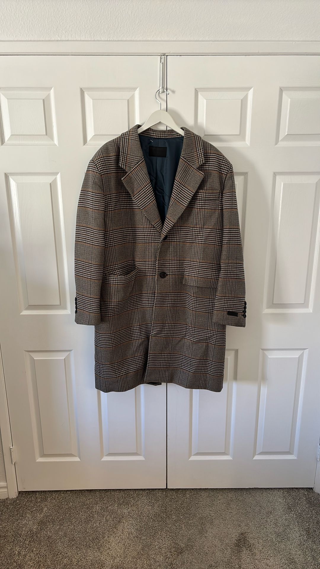 Prada Men’s Authentic Houndstooth Wool Coat