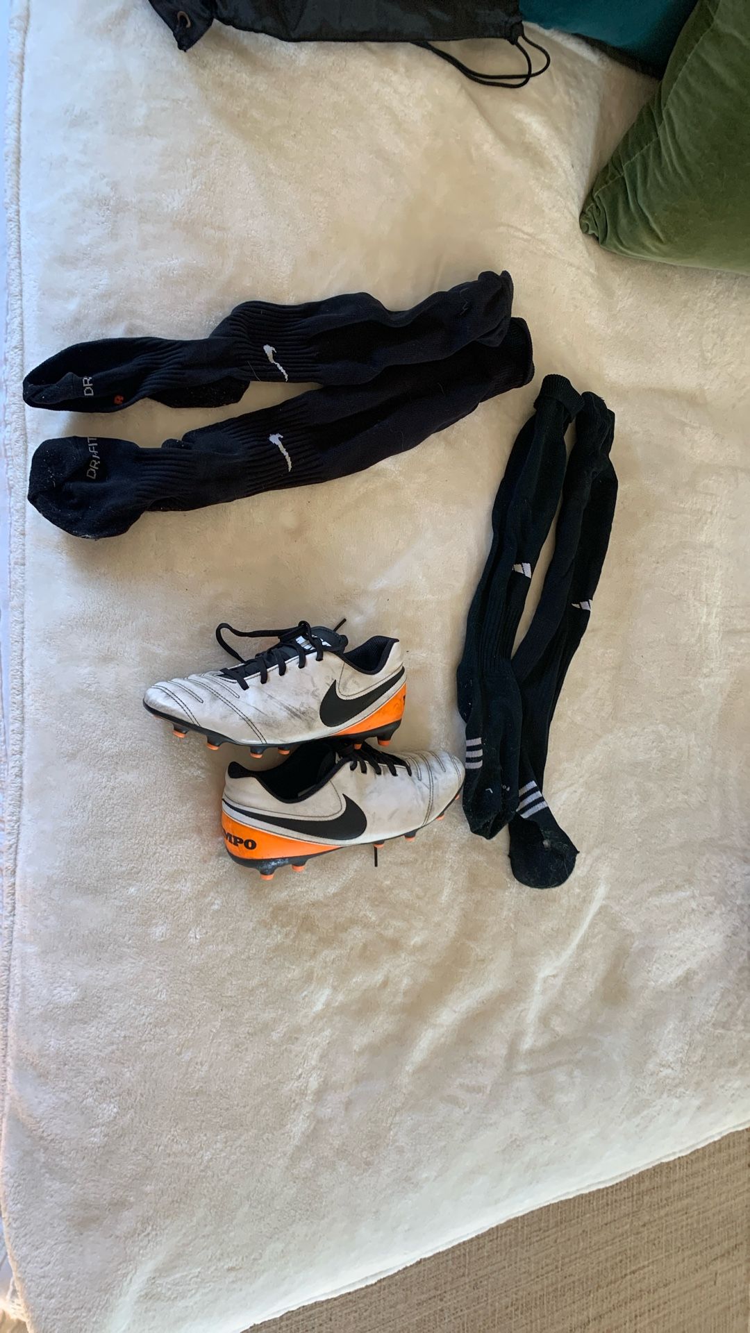 Nike Tiempo Soccer Cleats And Soccer Socks