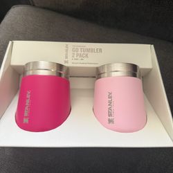 Stanley Go Tumbler 2 Pack Pink Vibes And Cool Melon Color 10oz Each