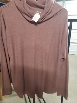 Womens Waffle Knit Long Sleeve Large