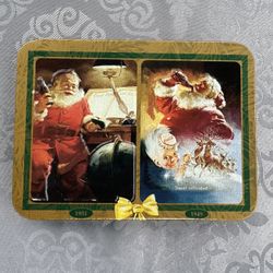 1998, COCA COLA, Christmas Playing Cards, in TIN, 2 sets, Vintage