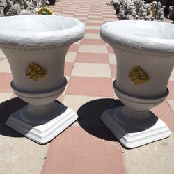 New Flower Pots Made Out Of Cement 18in H X 15in W