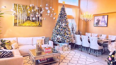 12-Foot Pre-Lit Slim Christmas Tree – $275 OBO 🎄