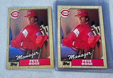 Vintage Pete Rose 1987 Topps Pete Rose Manager Misprint/Error Pink Card *RARE*! Mint Condition!