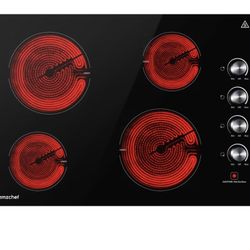 AMZCHEF Electric Ceramic Cooktop-4 Built-in EBurners 7000W
