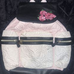 Betsey Johnson Large Backpack/ Diaper Bag 