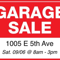 Garage Sale - Sat. 9/06