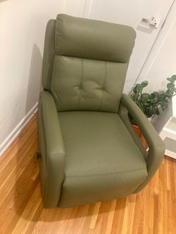 Green Leather Recliner Chair