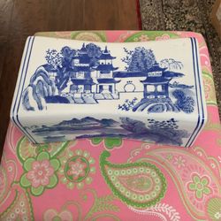 Asian Chinese Porcelain Pillow
