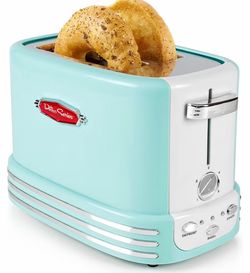 Nostalgia Wide 2-Slice Toaster, Teal, EUC!