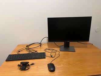 Dell Monitor with Keyboard, Mouse, video cam