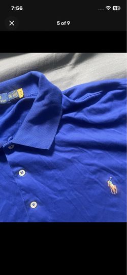 Polo Ralph Lauren Men's Casual Collared Short Sleeve Polo Shirt Blue, Size 3XLT