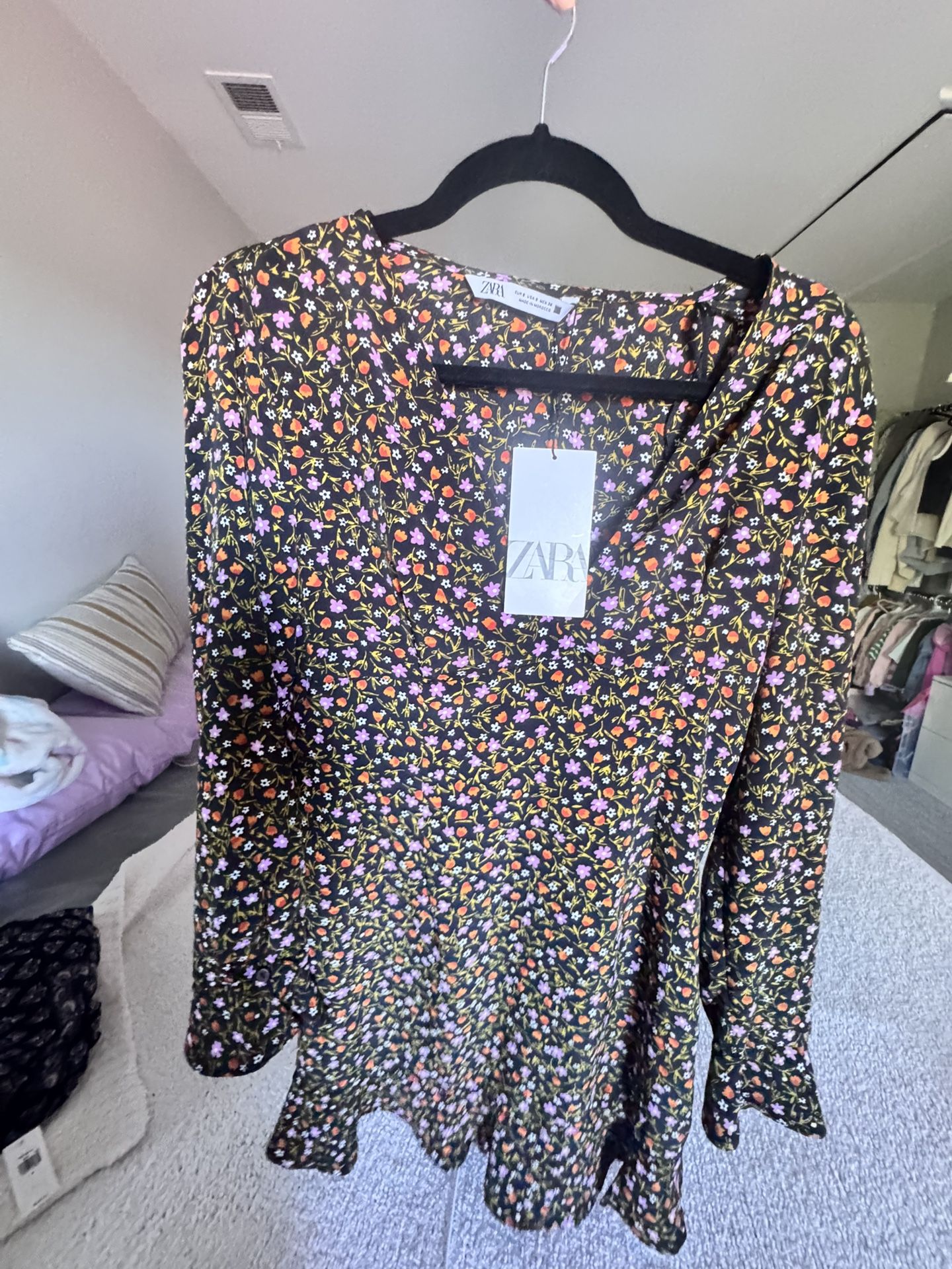 Zara Long Sleeve Mini Dress