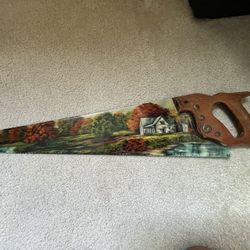 Hand Painted Saw