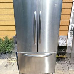 Maytag Fridge MFF2558VEMO 25 Cu. Ft. Stainless Steel French Doors Bottom Freezer