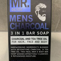 Mr Detox Mens Charcoal Bar Soap