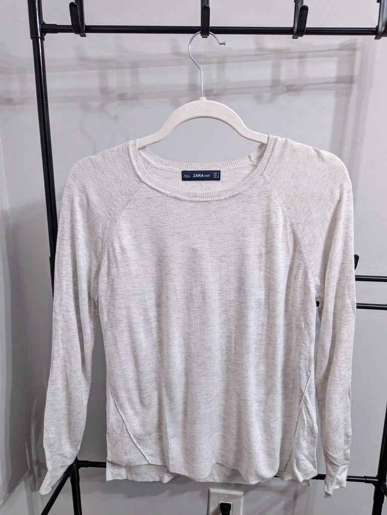 Gray Zara Knit Top