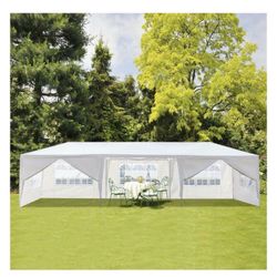 💥⚡️🌞🌷Newww10'x 30' White Gazebo Wedding Party Tent Canopy With 6 Windows & 2 Sidewalls-8