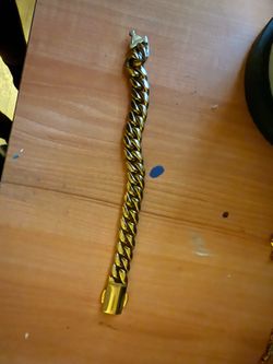 24k Cuban link bracelet from icey jewelers