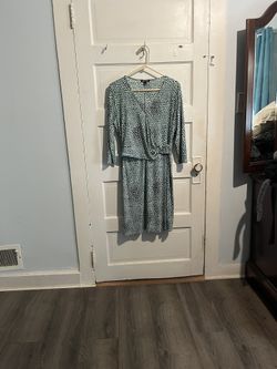Woman's Teal Print Dress