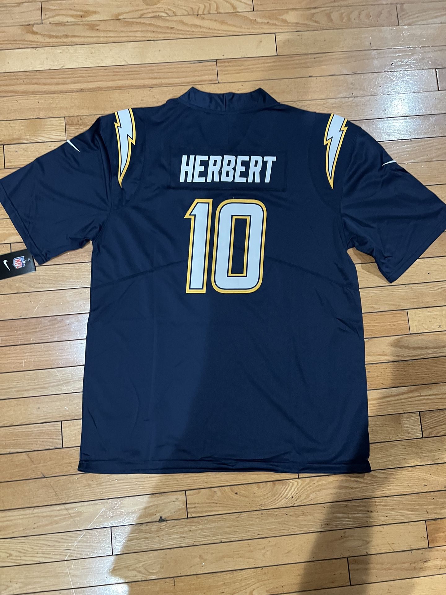 Gold White Navy Justin Herbert Los Angeles Chargers Football Kersey