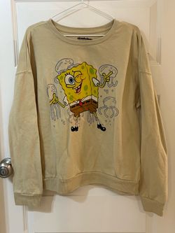 Size Youth XL (Size Adult M/L) SpongeBob Nickelodeon Bamboo Beige Sweater