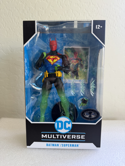 McFarlane Toys DC Multiverse Batman Superman Fusion Platinum – New Unopened