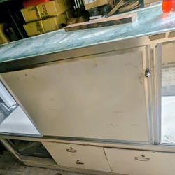 Glass Display Case With Parts Display Case