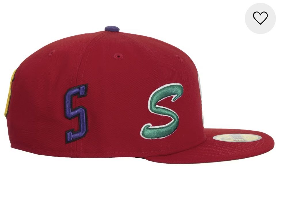 Supreme Multi S New Era Fitted Hat Red 7 1/2