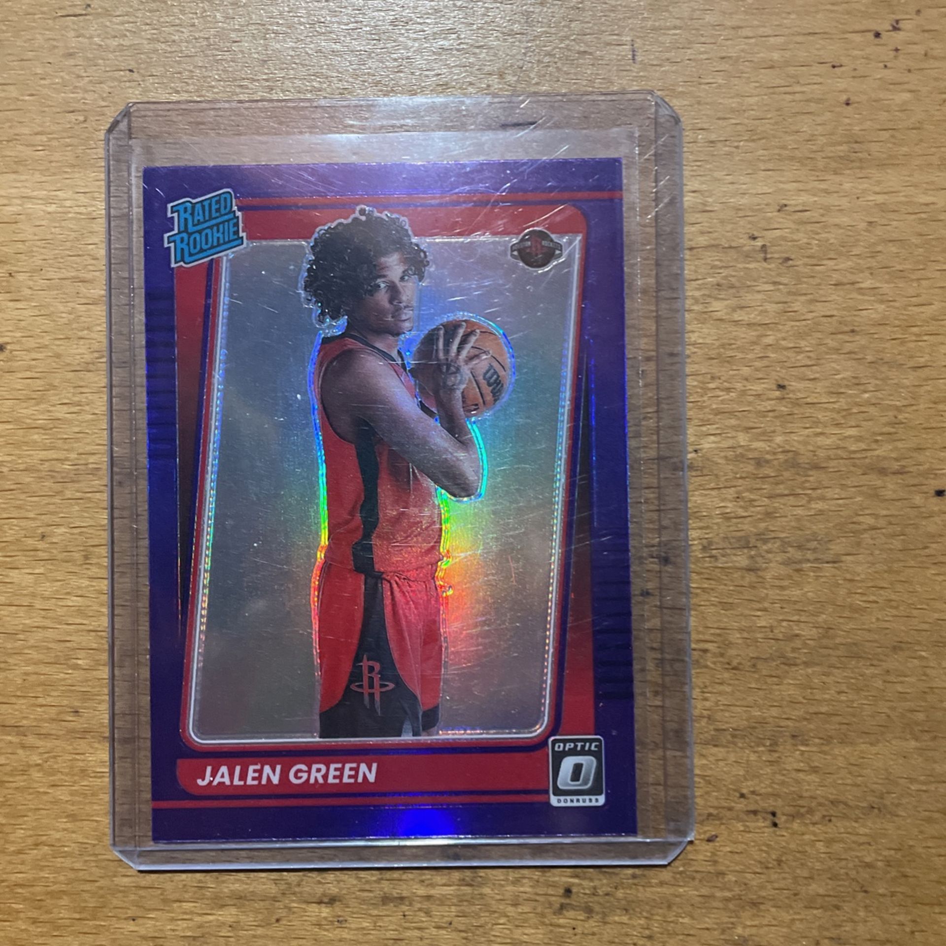 2022 OPTIC PURPLE JALEN GREEN RATED ROOKIE CARD